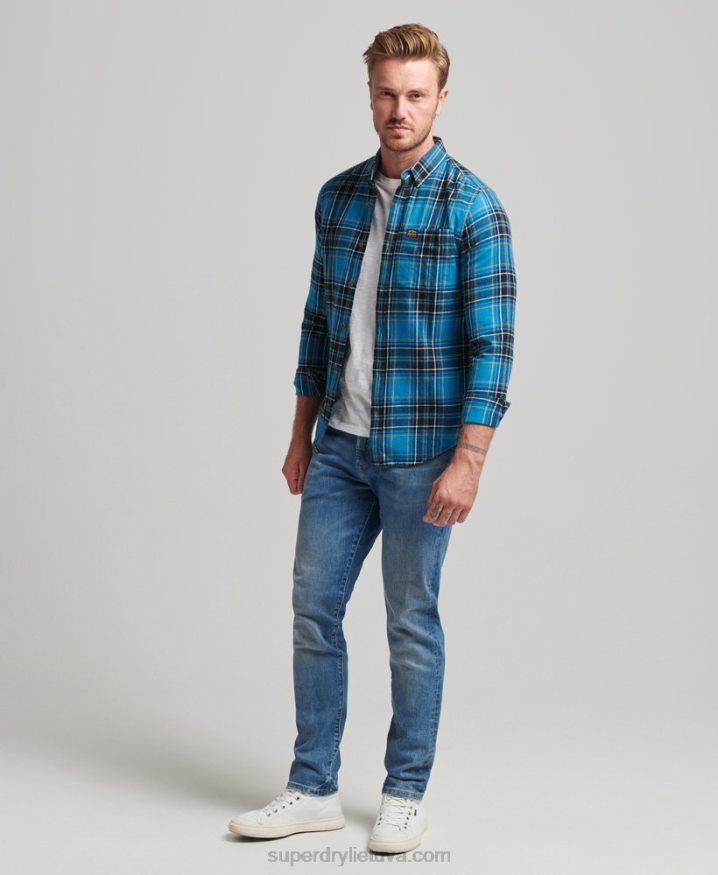 Superdry Organic Cotton Lumberjack Check Shirt Blue Men