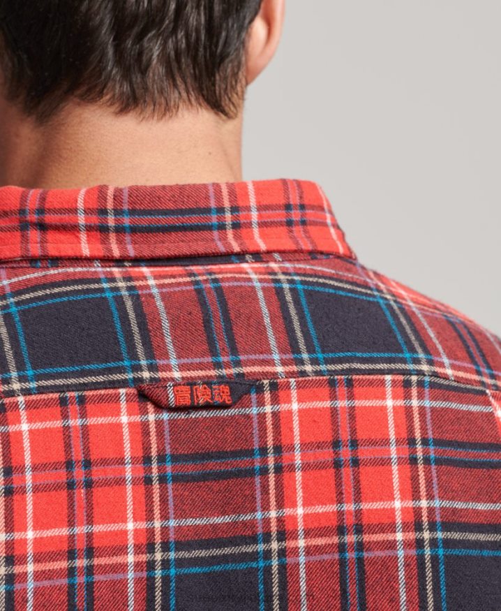 Superdry Organic Cotton Lumberjack Check Shirt Red Men