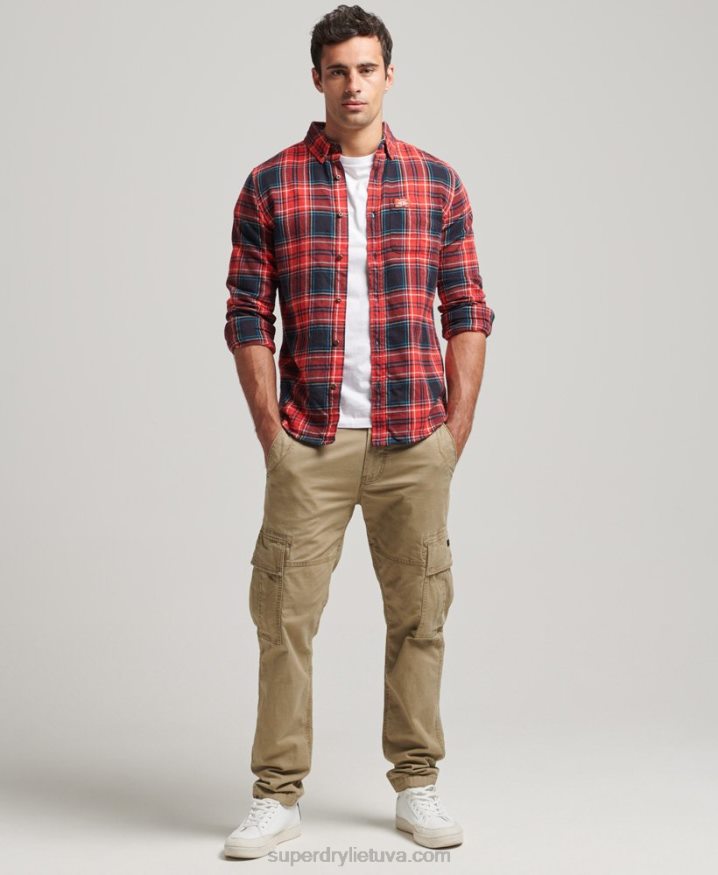 Superdry Organic Cotton Lumberjack Check Shirt Red Men