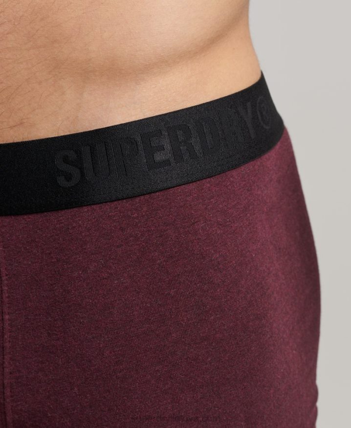 Superdry Organic Cotton Offset Boxer Double Pack Navy Men