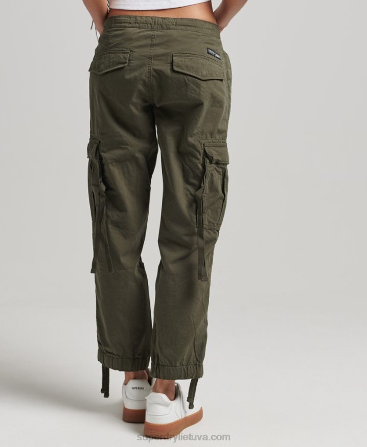 Superdry Organic Cotton Parachute Grip Pants Green Women