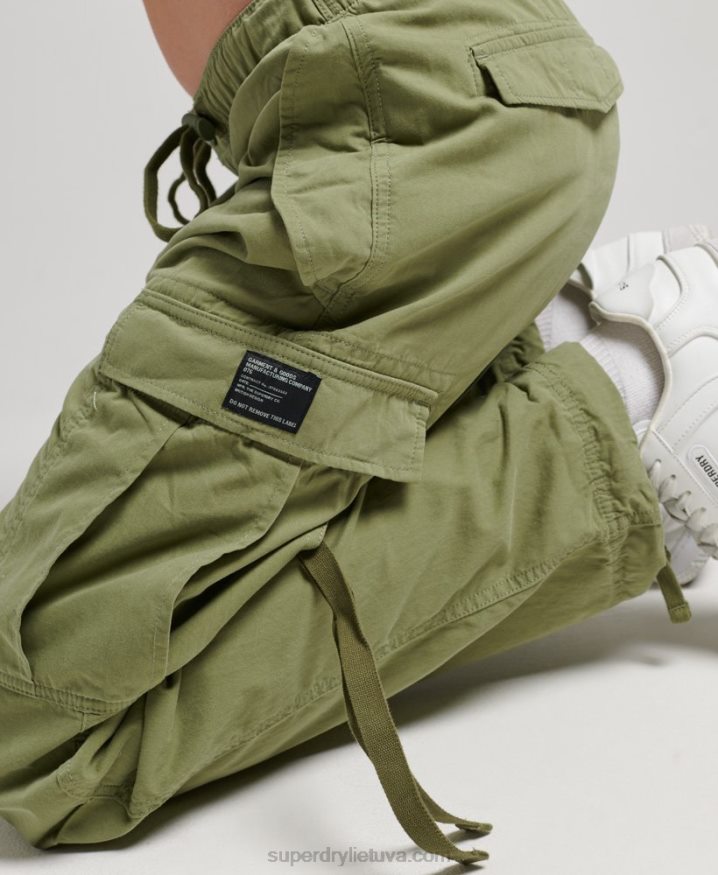 Superdry Organic Cotton Parachute Grip Pants Khaki Women