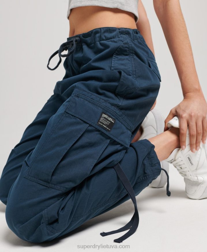 Superdry Organic Cotton Parachute Grip Pants Navy Women