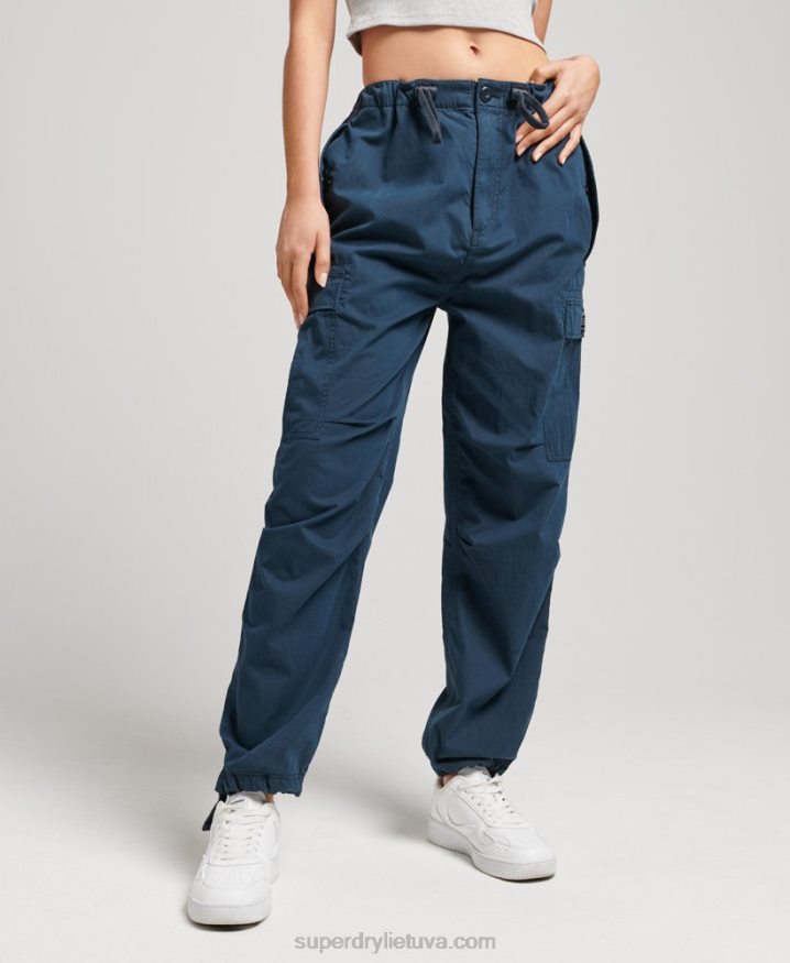 Superdry Organic Cotton Parachute Grip Pants Navy Women