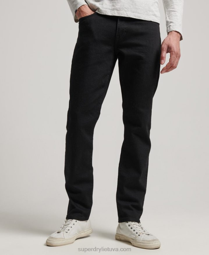 Superdry Organic Cotton Slim Straight Jeans Black Men