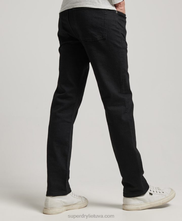 Superdry Organic Cotton Slim Straight Jeans Black Men