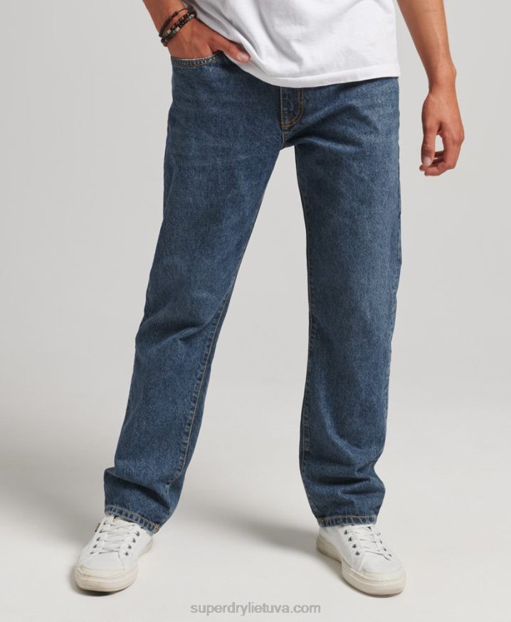 Superdry Organic Cotton Straight Jeans Dark Blue Men