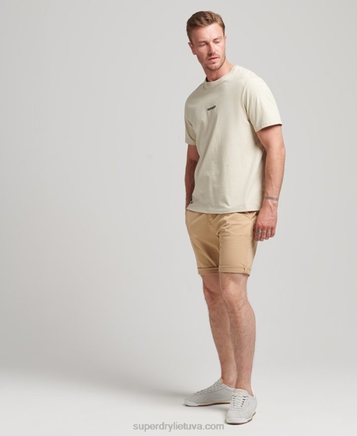 Superdry Organic Cotton Studios Core Chino Shorts Beige Men