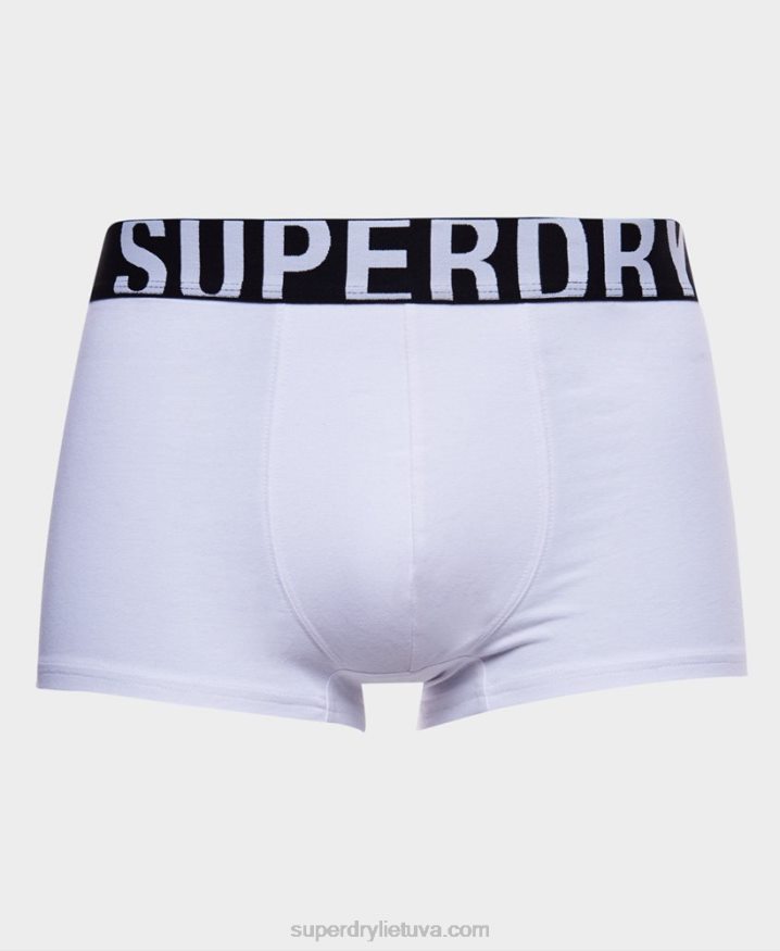 Superdry Organic Cotton Trunk Logo Double Pack Black Men