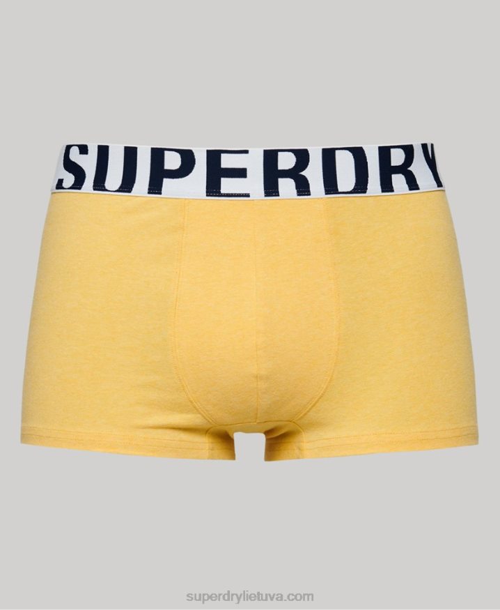 Superdry Organic Cotton Trunk Logo Double Pack Blue Men