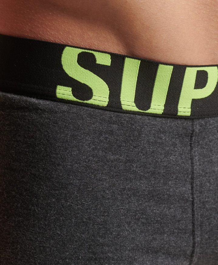 Superdry Organic Cotton Trunk Logo Double Pack Grey Men