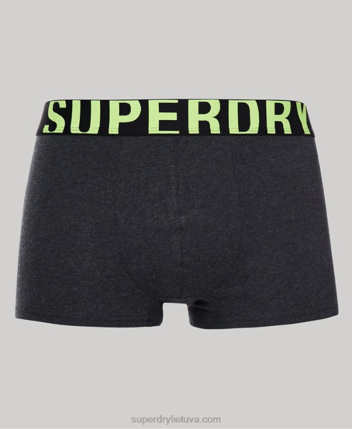 Superdry Organic Cotton Trunk Logo Double Pack Grey Men