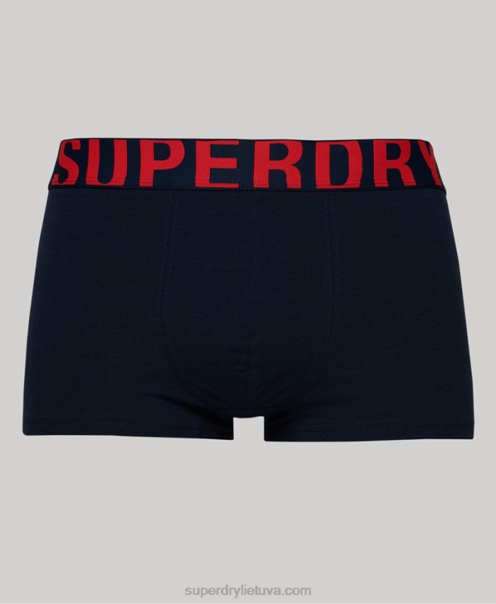 Superdry Organic Cotton Trunk Logo Double Pack Navy Men