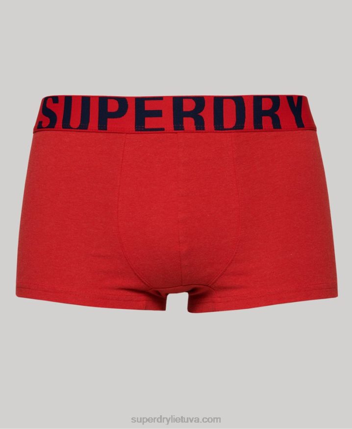 Superdry Organic Cotton Trunk Logo Double Pack Navy Men