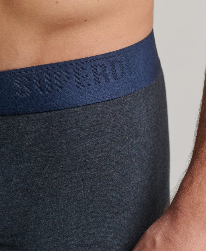 Superdry Organic Cotton Trunk Multi Double Pack Blue Men