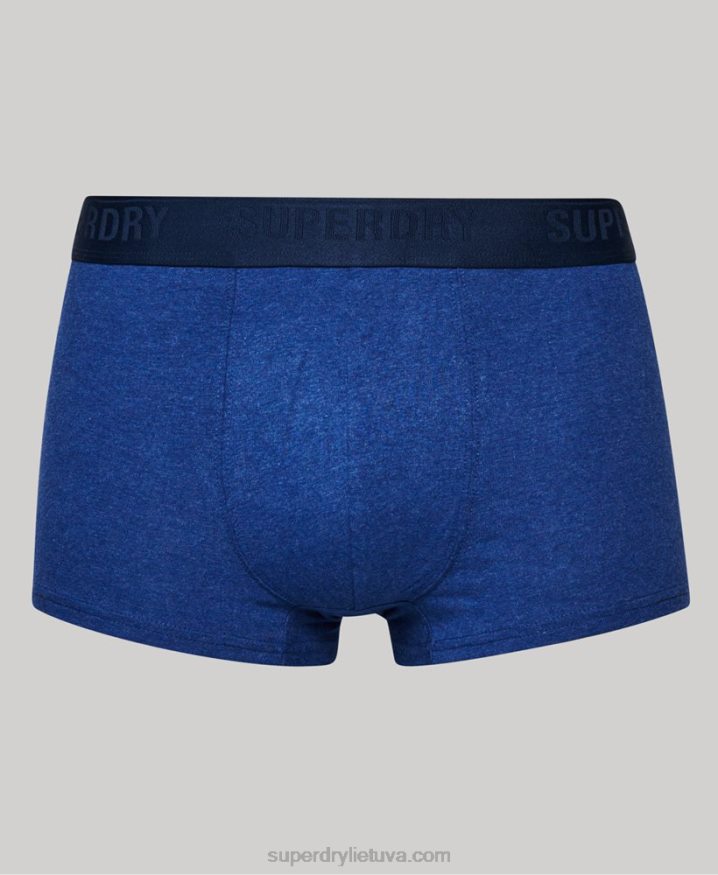 Superdry Organic Cotton Trunk Multi Double Pack Blue Men