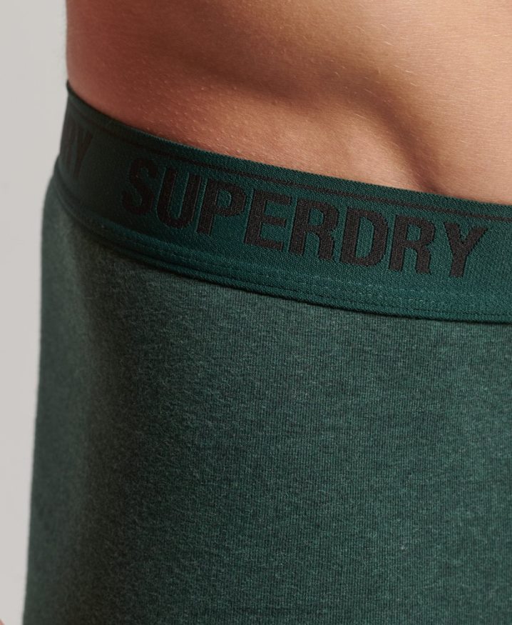 Superdry Organic Cotton Trunk Multi Double Pack Green Men