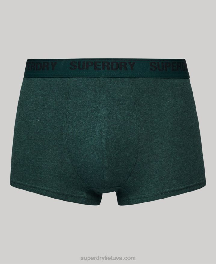 Superdry Organic Cotton Trunk Multi Double Pack Green Men