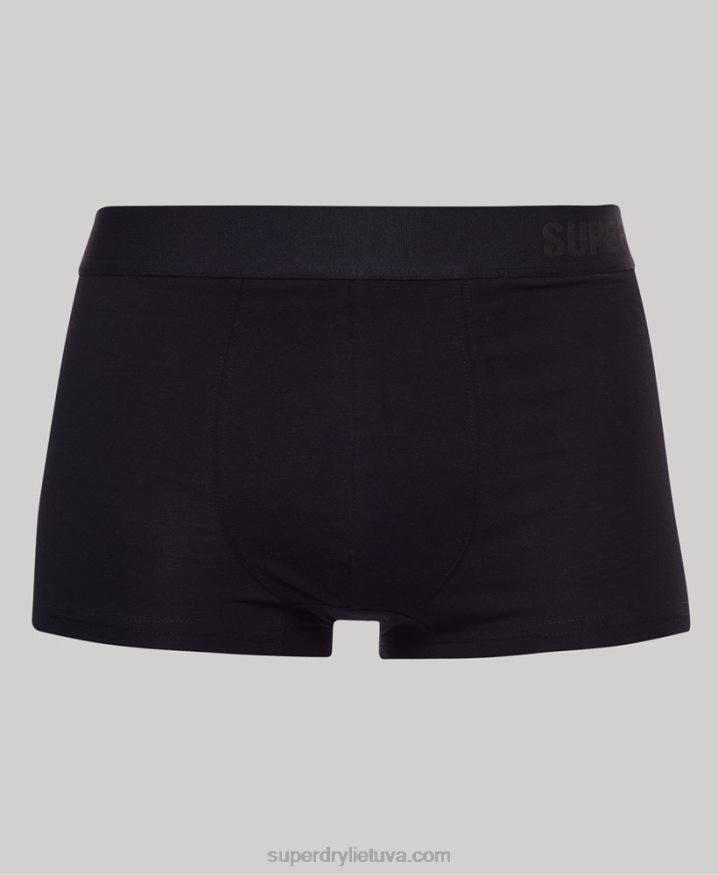 Superdry Organic Cotton Trunk Offset Double Pack Black Men