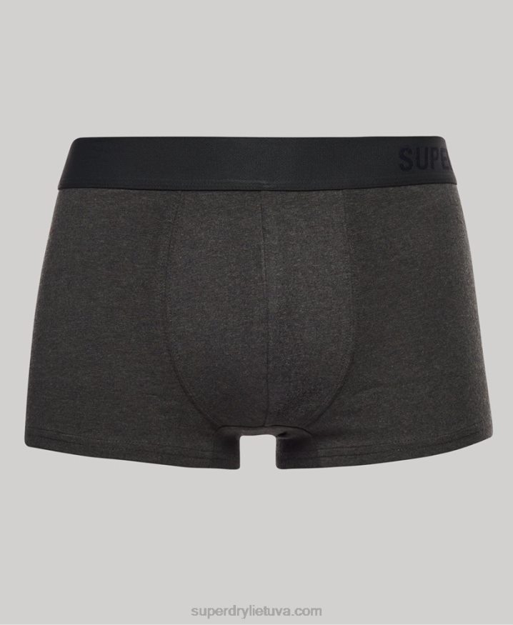 Superdry Organic Cotton Trunk Offset Double Pack Black Men