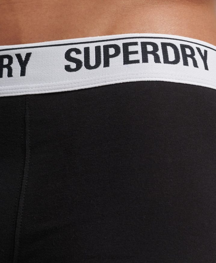 Superdry Organic Cotton Trunk Triple Pack Black Men