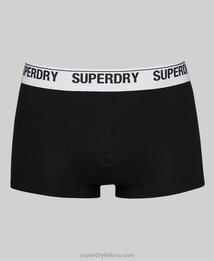 Superdry Organic Cotton Trunk Triple Pack Black Men