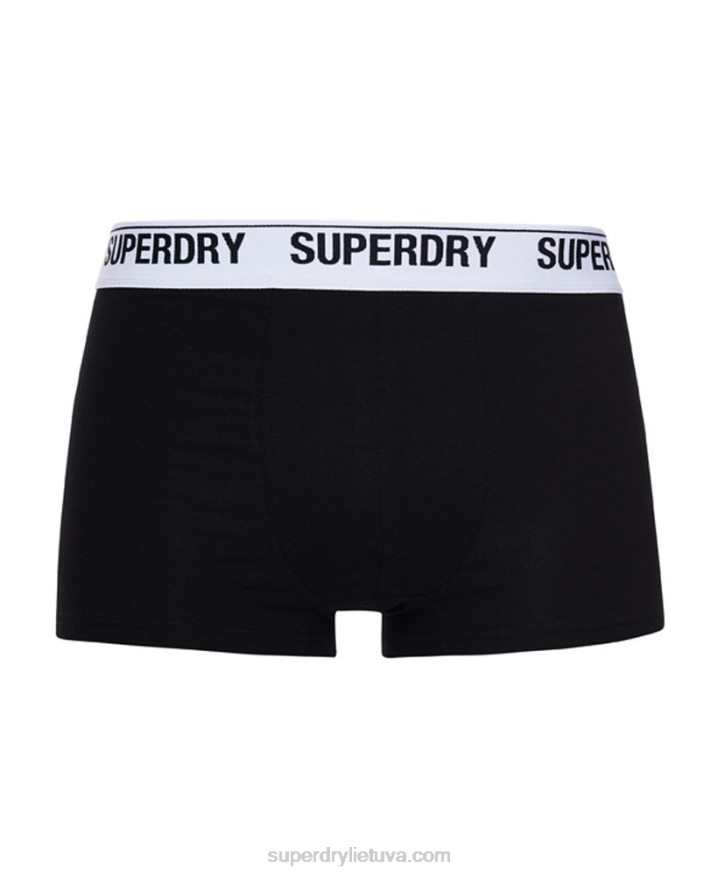 Superdry Organic Cotton Trunk Triple Pack Black Men