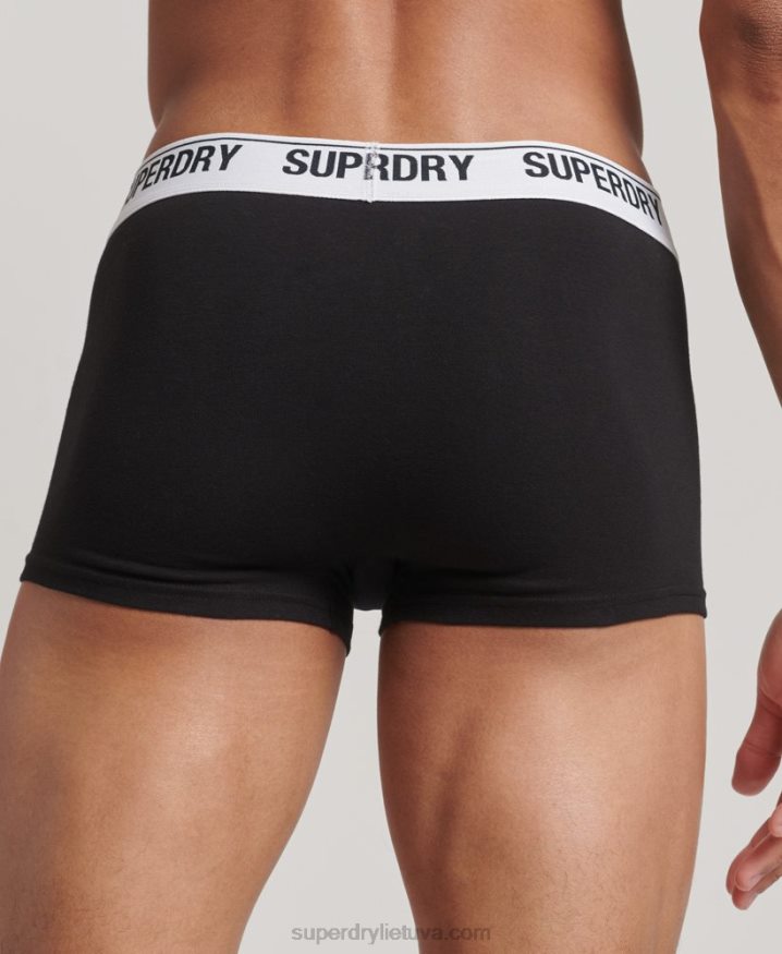 Superdry Organic Cotton Trunk Triple Pack Black Men