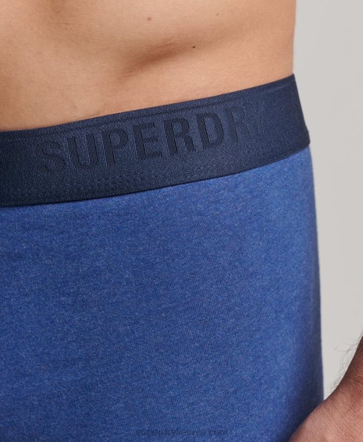 Superdry Organic Cotton Trunk Triple Pack Blue Men