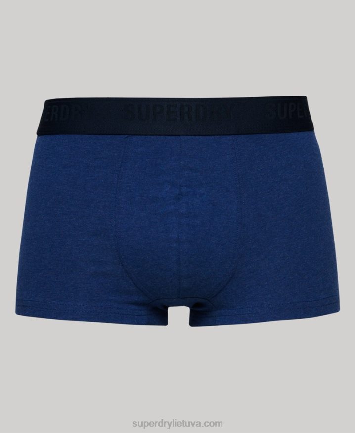 Superdry Organic Cotton Trunk Triple Pack Blue Men