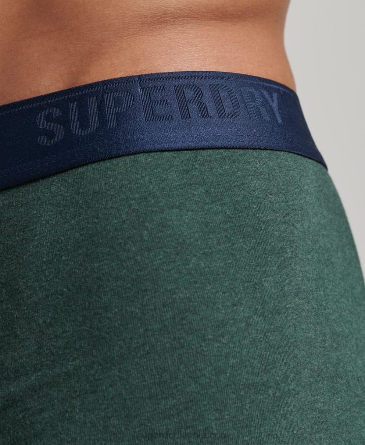 Superdry Organic Cotton Trunk Triple Pack Green Men