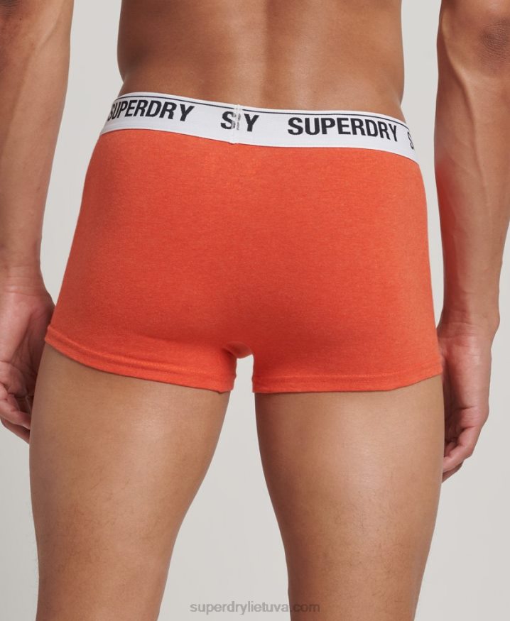 Superdry Organic Cotton Trunk Triple Pack Orange Men