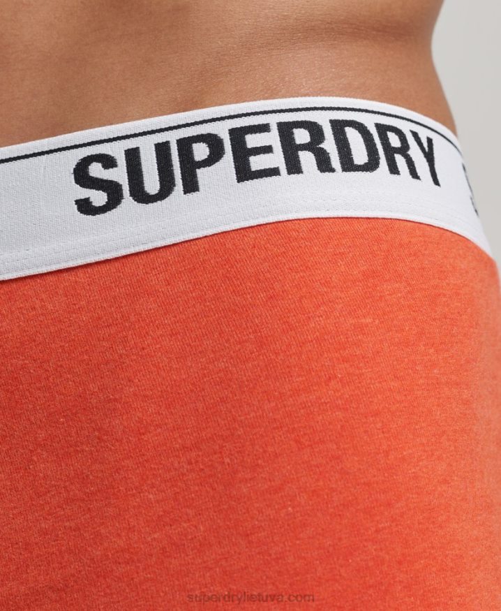 Superdry Organic Cotton Trunk Triple Pack Orange Men