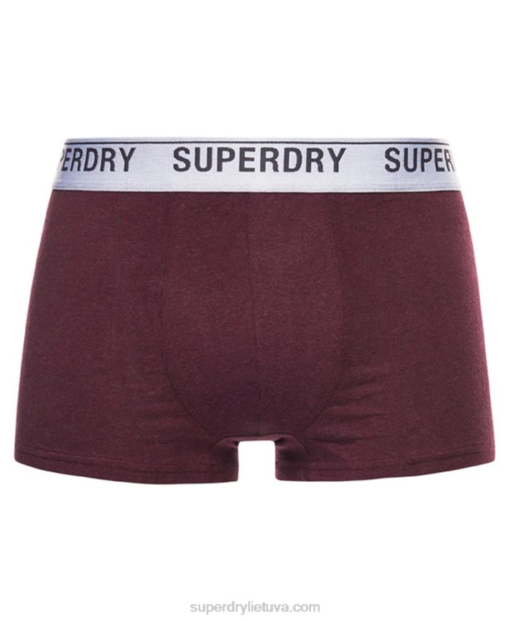 Superdry Organic Cotton Trunk Triple Pack Red Men