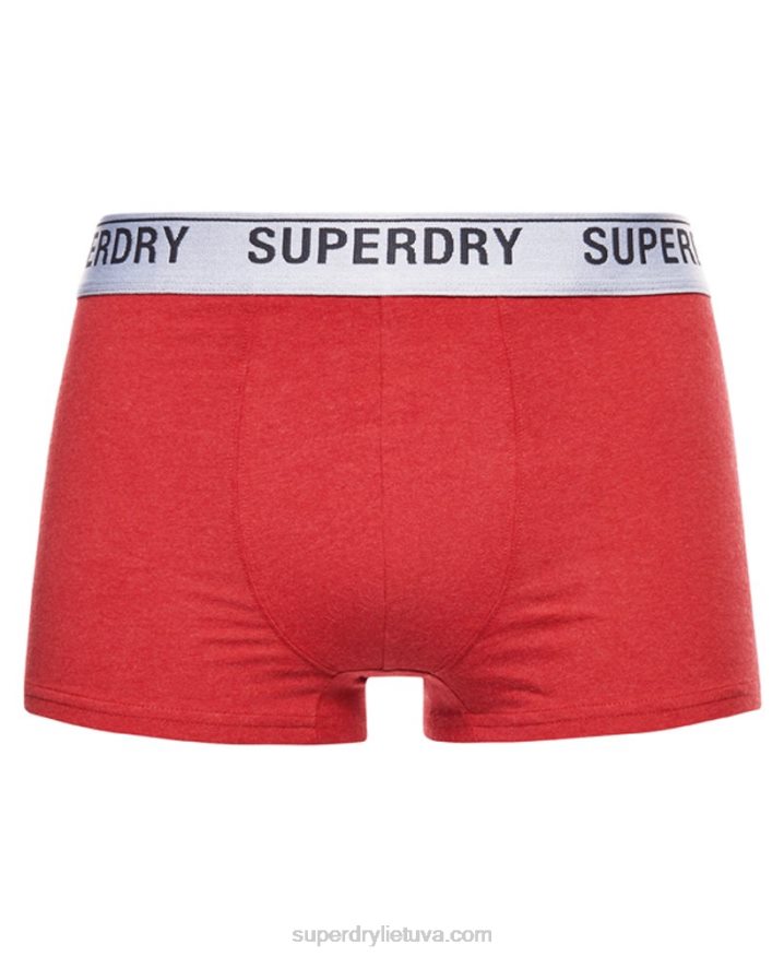 Superdry Organic Cotton Trunk Triple Pack Red Men