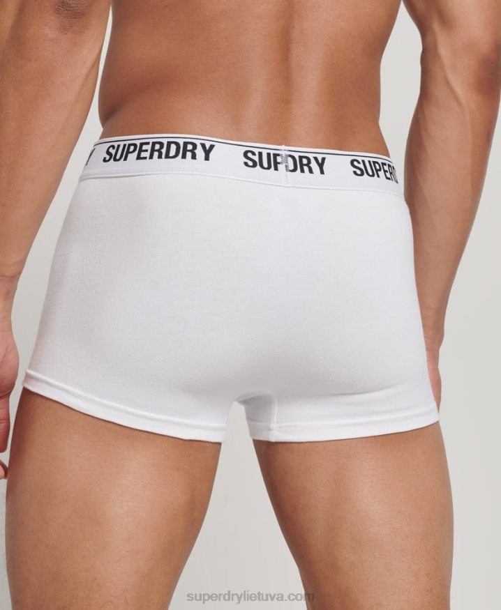 Superdry Organic Cotton Trunk Triple Pack White Men