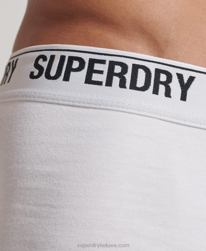 Superdry Organic Cotton Trunk Triple Pack White Men