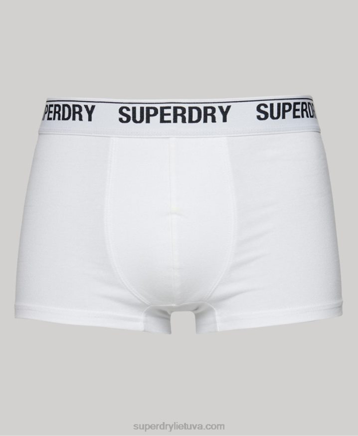 Superdry Organic Cotton Trunk Triple Pack White Men