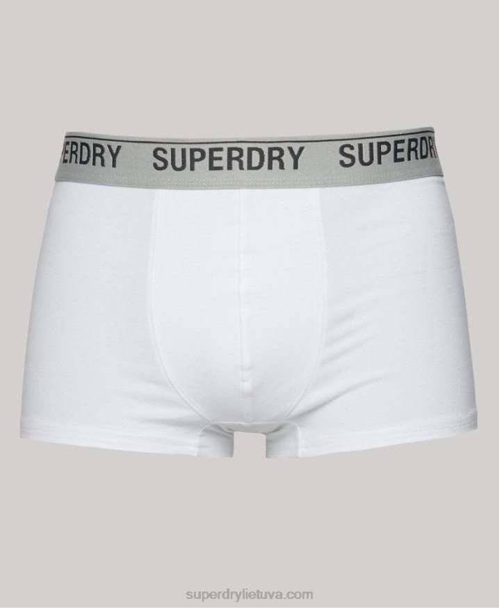 Superdry Organic Cotton Trunk Triple Pack White Men