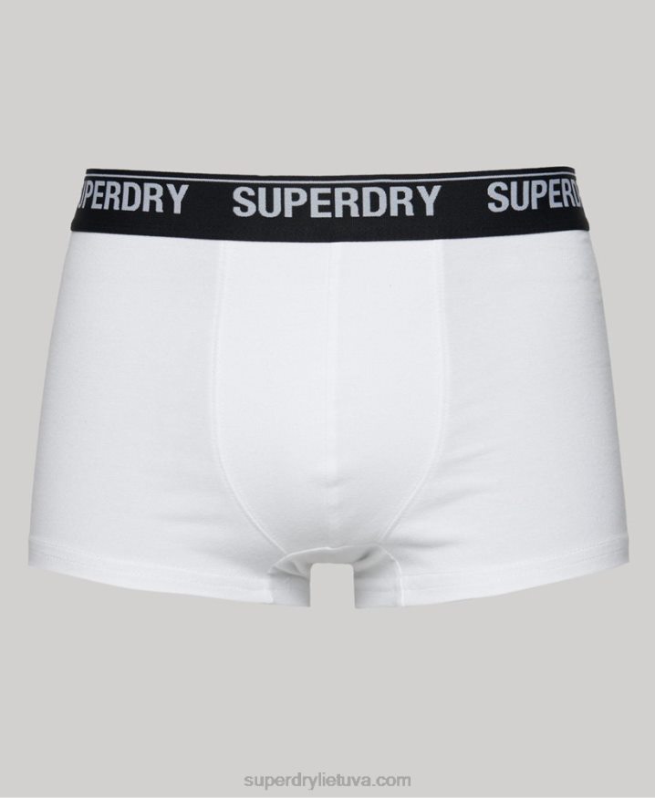 Superdry Organic Cotton Trunk Triple Pack White Men