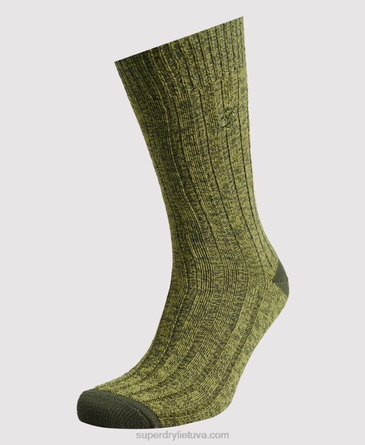 Superdry Organic Cotton Twist Sock Pack Green Men