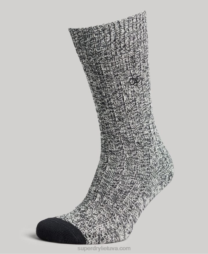 Superdry Organic Cotton Twist Sock Pack Grey Men