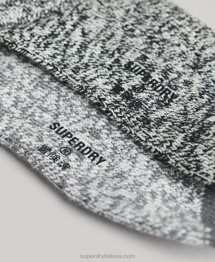 Superdry Organic Cotton Twist Sock Pack Grey Men