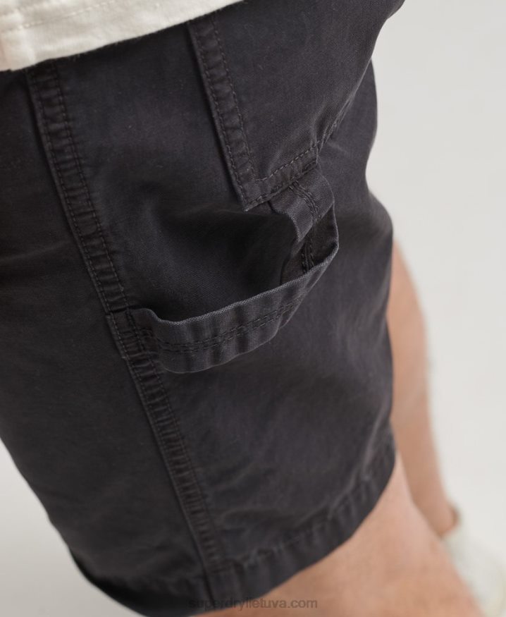 Superdry Organic Cotton Vintage Carpenter Shorts Black Men