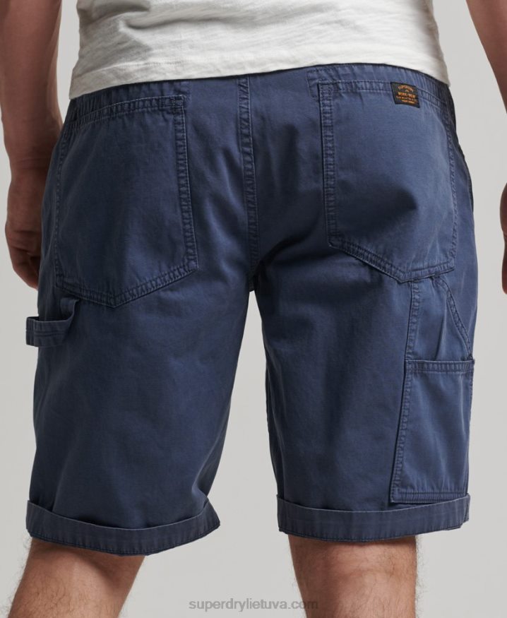 Superdry Organic Cotton Vintage Carpenter Shorts Navy Men