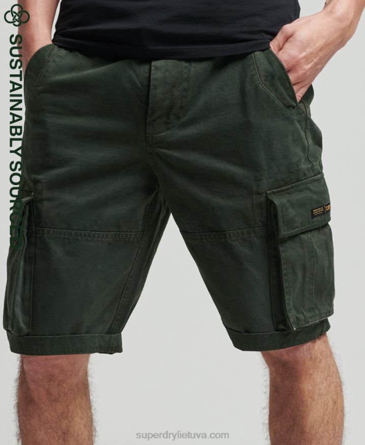 Superdry Organic Cotton Vintage Core Cargo Heavy Shorts Green Men