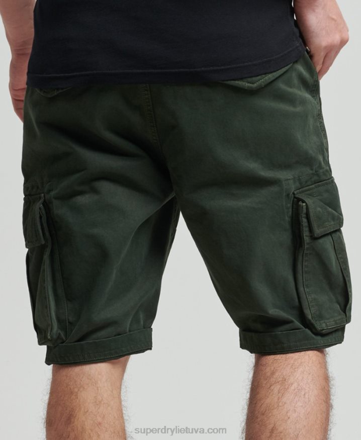 Superdry Organic Cotton Vintage Core Cargo Heavy Shorts Green Men