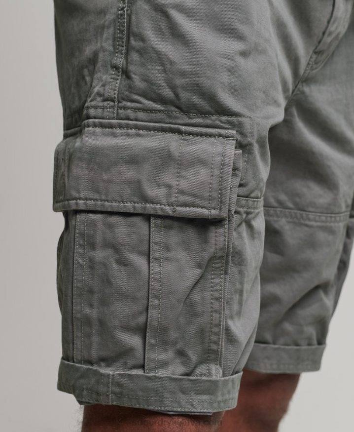 Superdry Organic Cotton Vintage Core Cargo Heavy Shorts Grey Men