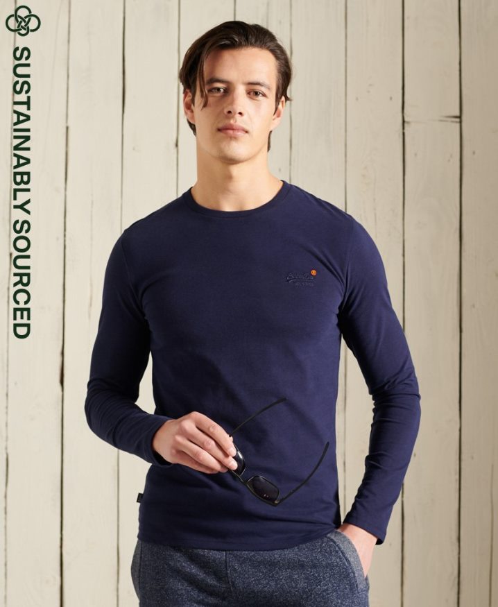 Superdry Organic Cotton Vintage Embroidered Top Navy Men