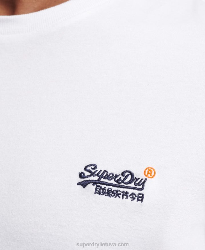 Superdry Organic Cotton Vintage Embroidered Top White Men